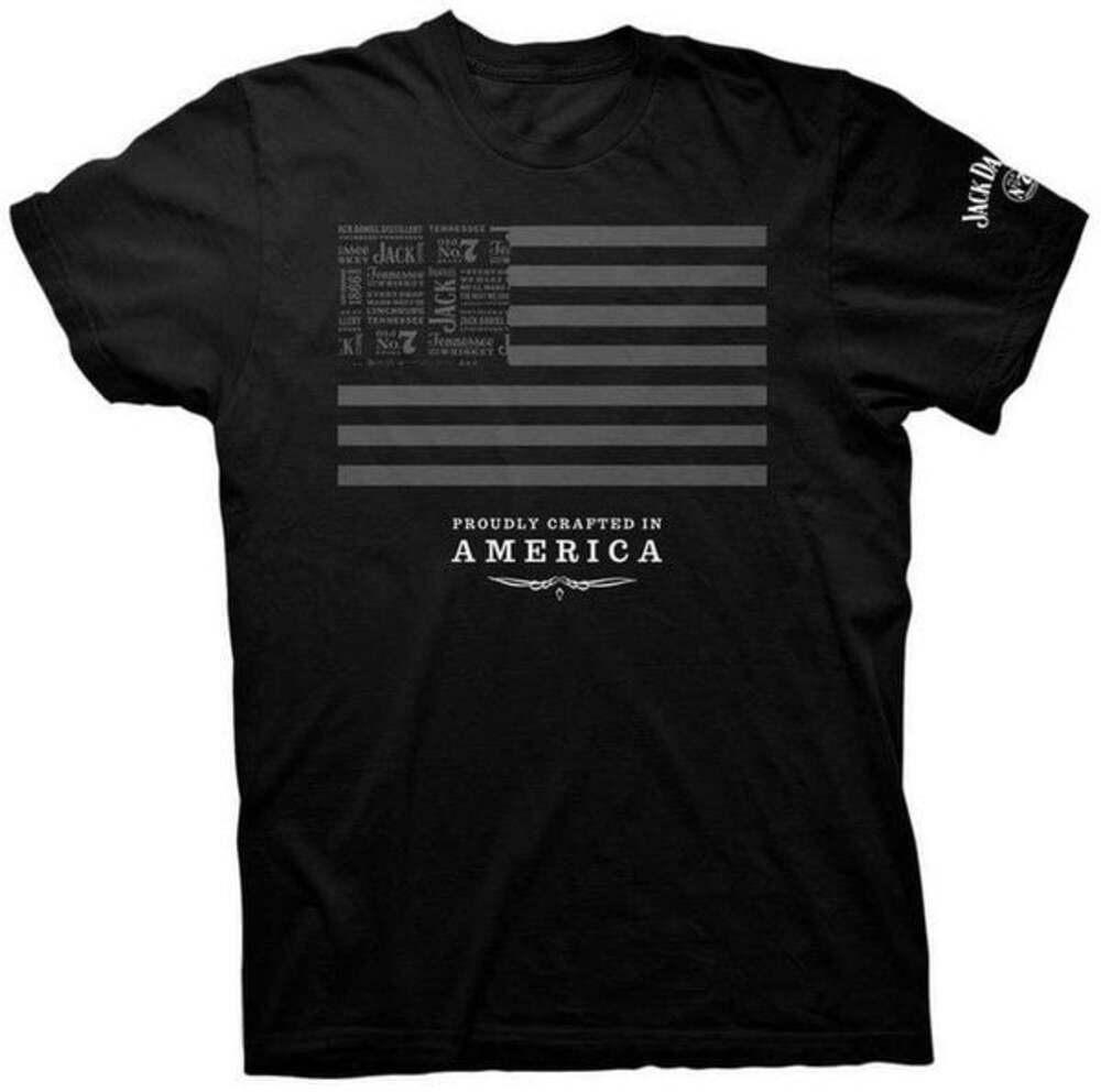 Jack Daniel's Proudly Crafted In America American Flag Graphic T-Shirt
